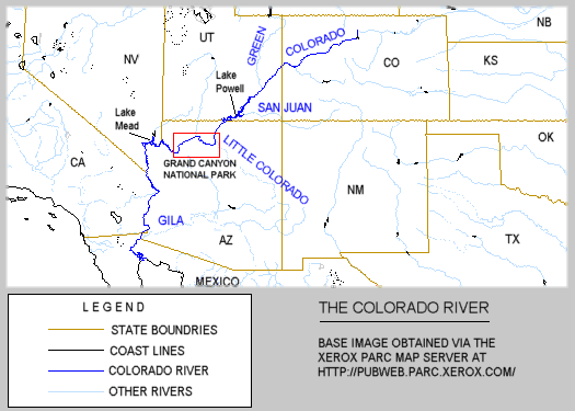 Map of Colorado RIver