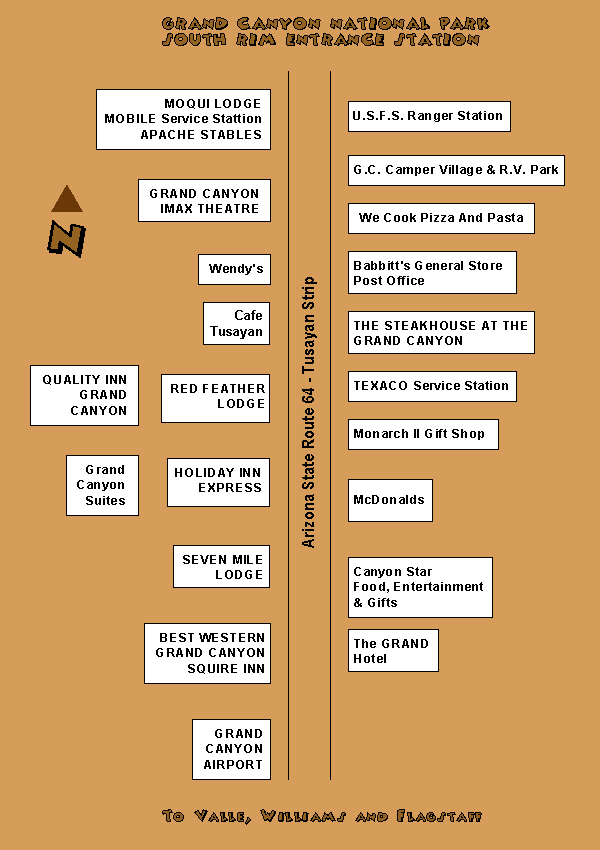 Map of Tusayan