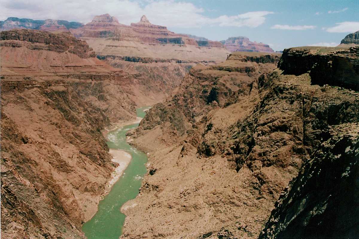 Inner Gorge And Colorado River From Overlook Near Mouth Of Mystery Canyon Looking East